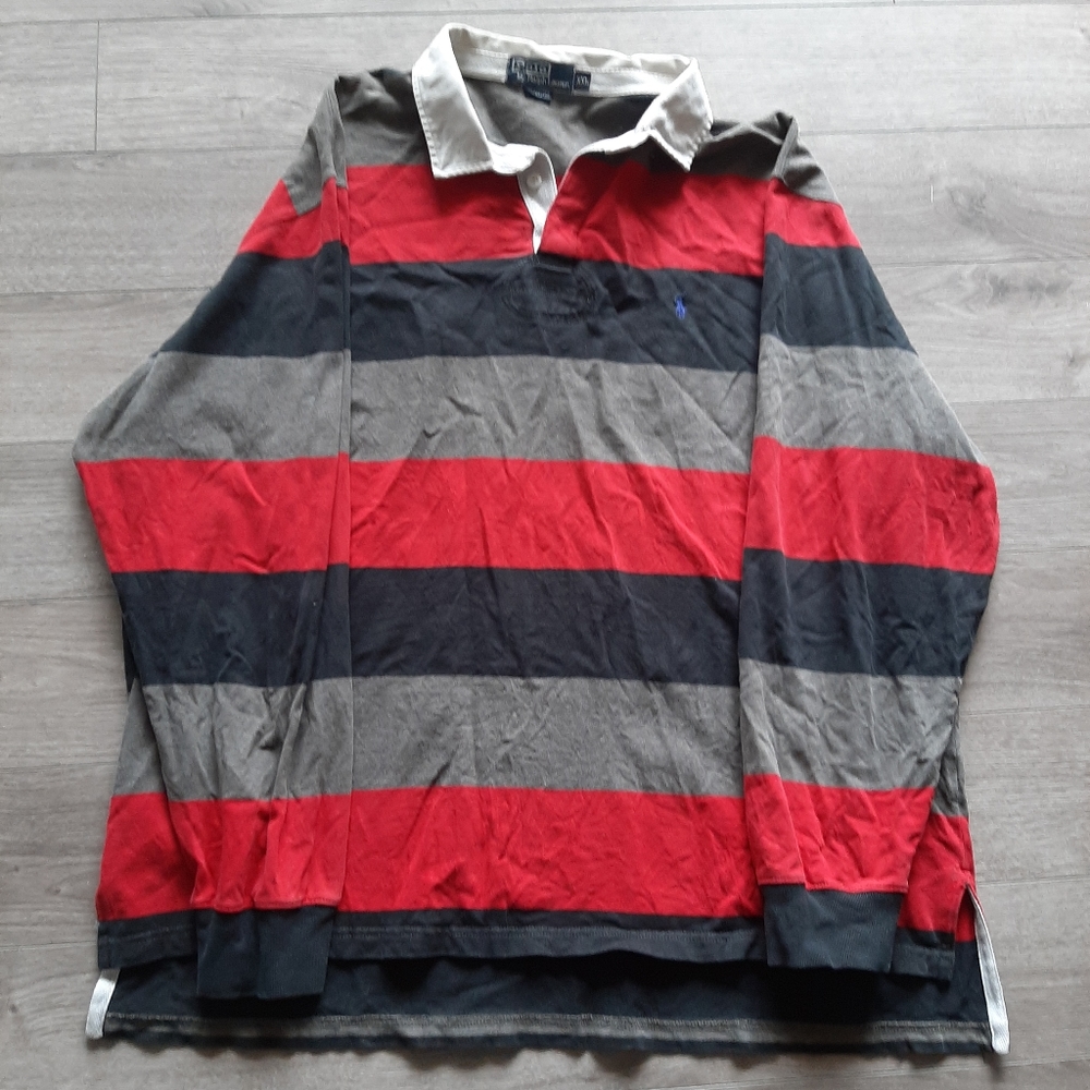 Men's long sleeve polo rugby shirt
